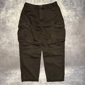 Vintage Bugle Boy Originals Men's Cargo Pants Black Size 36 x 30 Relaxed Fit
